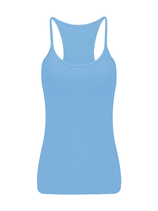 Girls Microfibre White Vest Tops