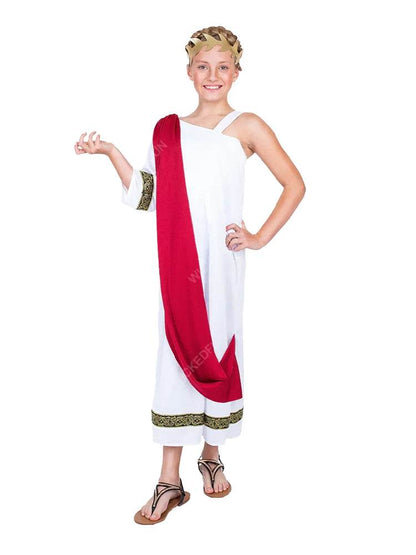 Girls Roman Emperess Costume - thefancydress.co.uk