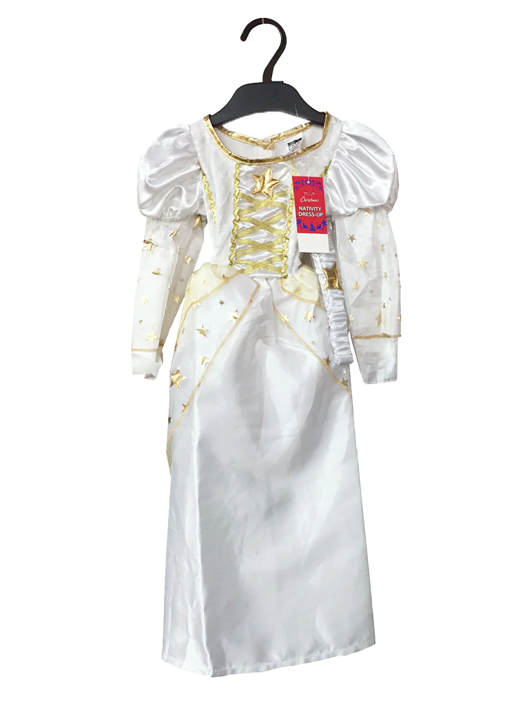 Girls White Angel Children Christmas Costume