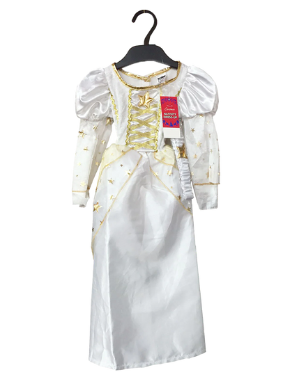 Girls White Angel Children Christmas Costume