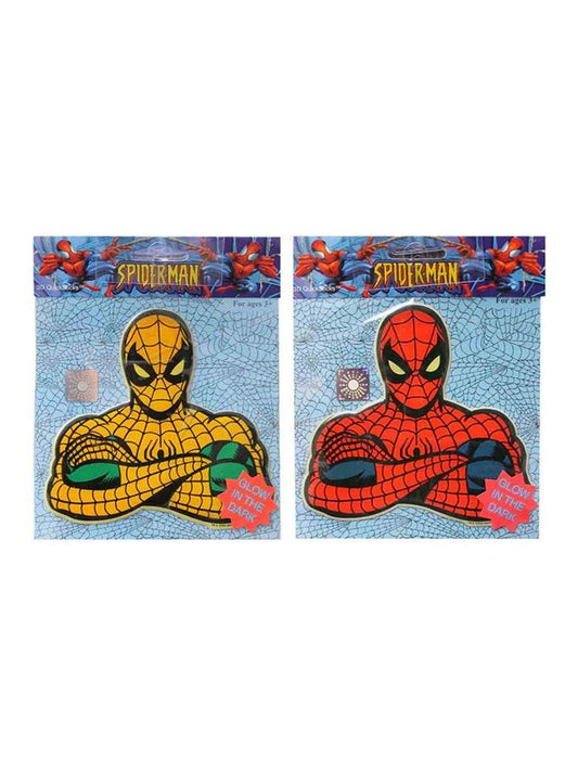 Glow In The Dark Spider Man Sticker - thefancydress.co.uk
