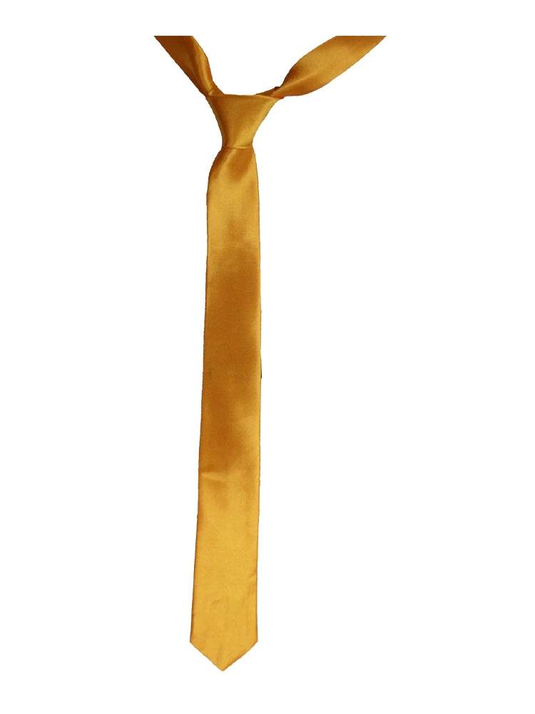 Golden Satin Plain Neck Ties