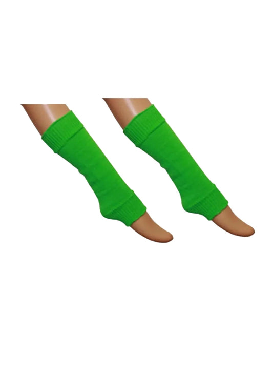 Girls Neon Legwarmers green