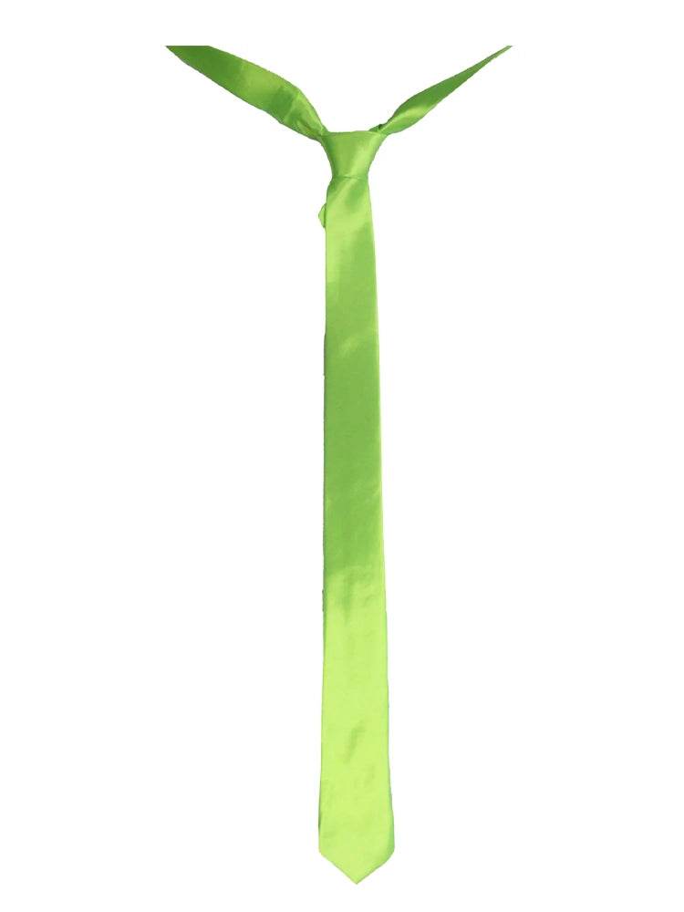 Green Men's Satin Plain Neck Ties