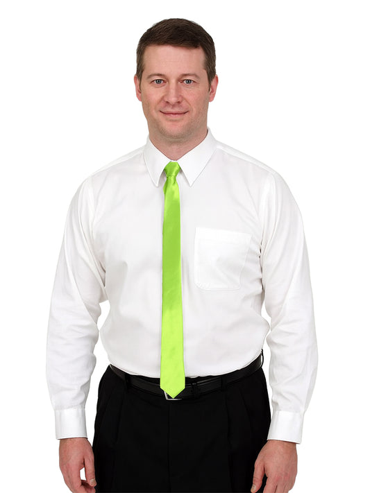 Green Men's Satin Plain Neck Ties
