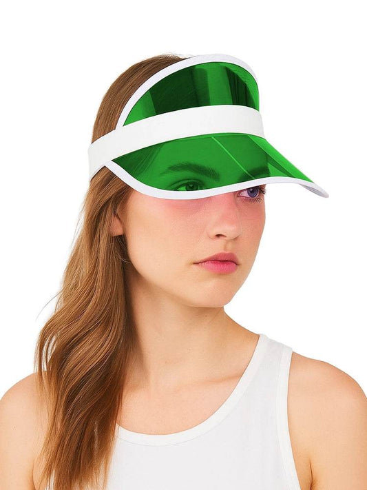 Green Poker Visor Hat - thefancydress.co.uk