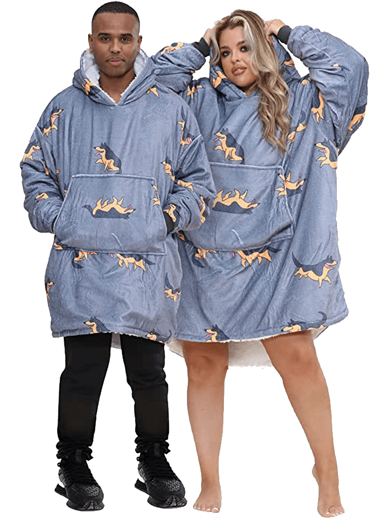 Adult Printed Hoodie Blankets - thefancydress.co.uk