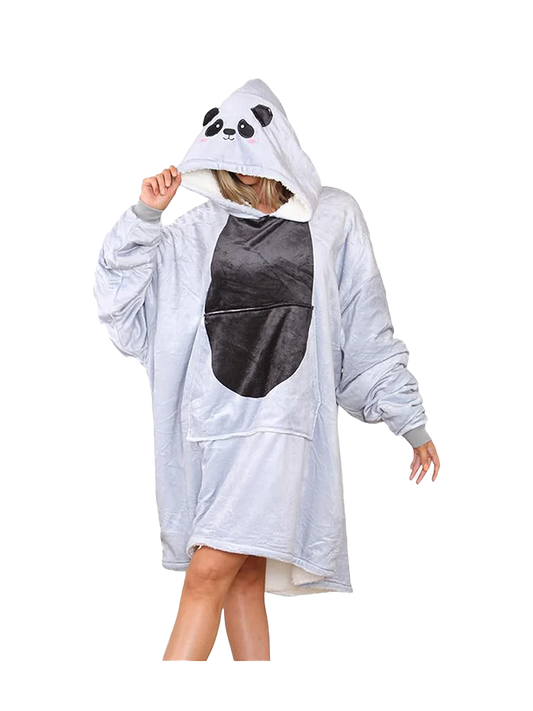 Grey Panda Hoodie