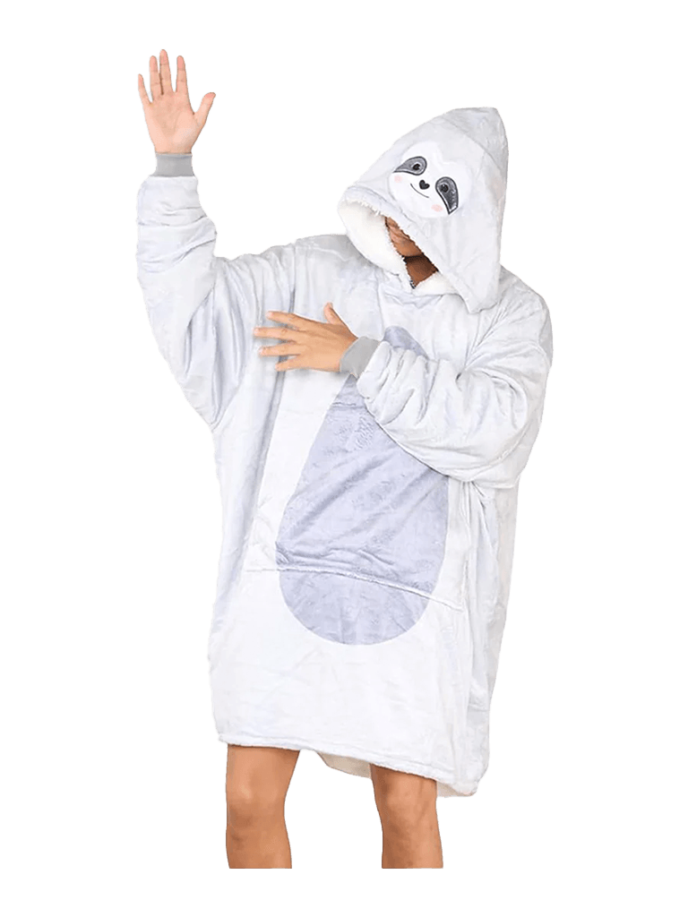 Adult Animal Face Hoodie Blanket - thefancydress.co.uk