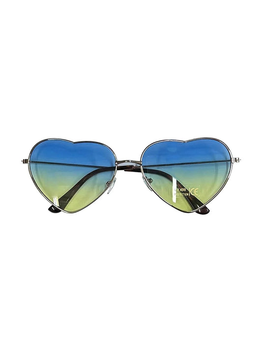 Men & Women Love Heart Shaped Sunglasses blue