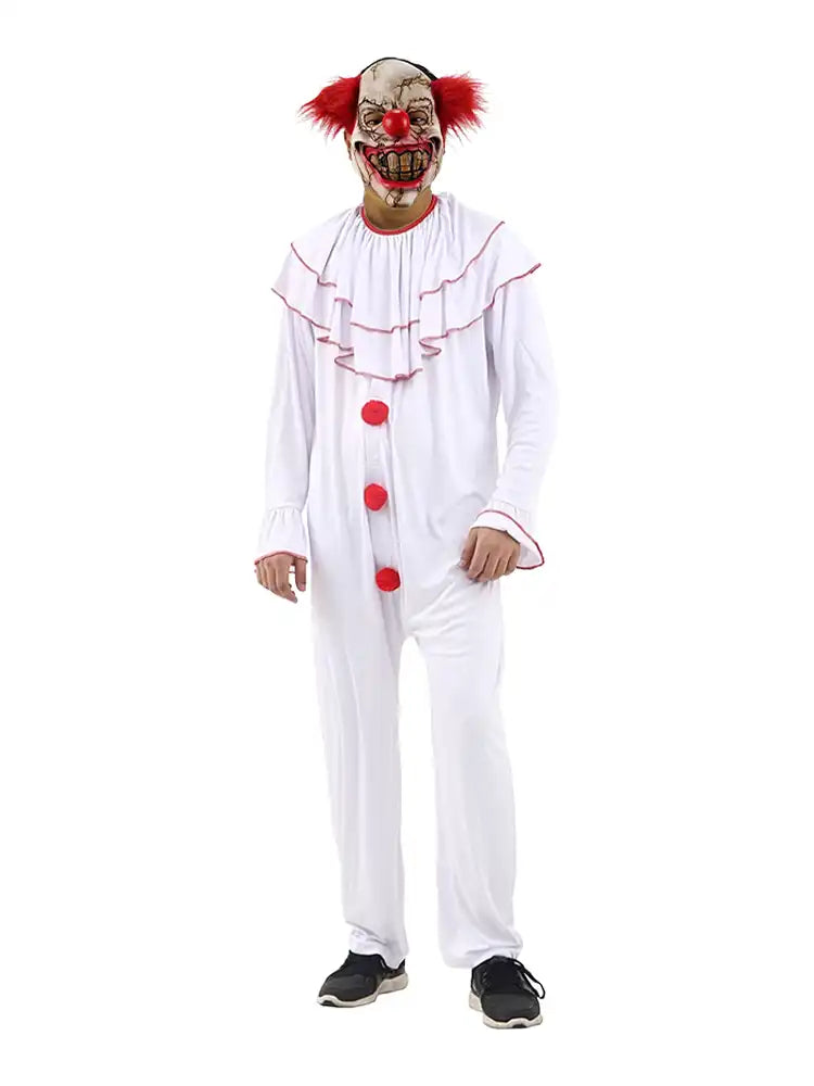 Halloween Clown Mask And Costume Set