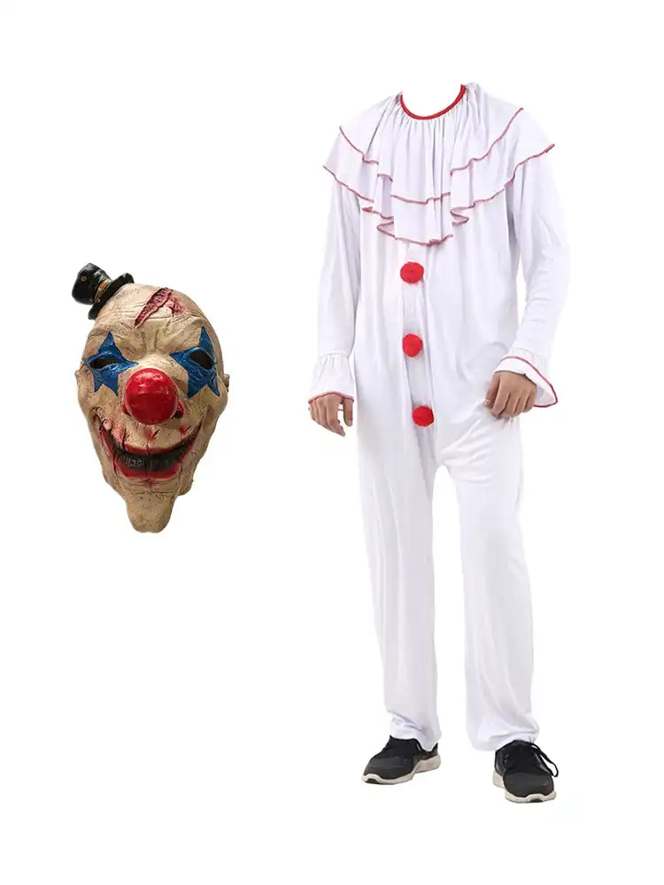 Halloween Killer Clown Mask & Costume
