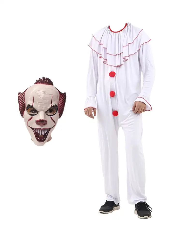 Halloween Scarefest Clown Mask & Suit