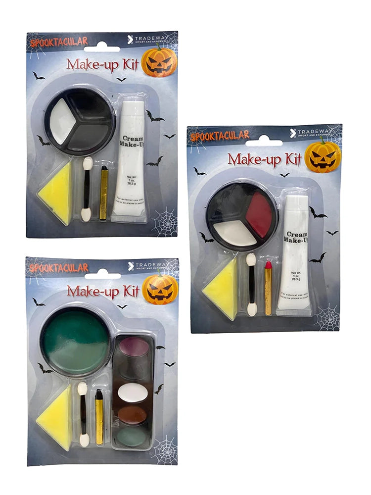 Halloween Face Paint Makeup Kit Of Vampire, Zombie & Witch