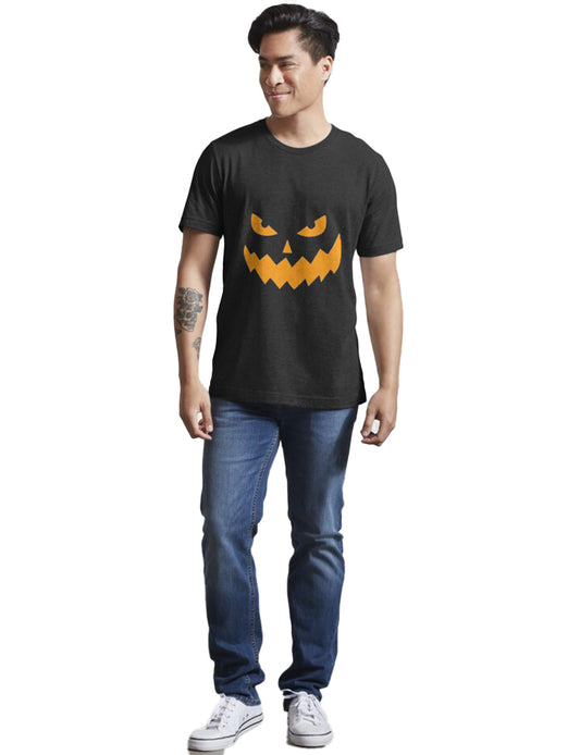 Halloween Pumpkin Style Men's Black T-Shirt