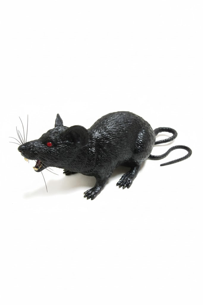 Halloween Scary Rat – 20cm Black Decoration