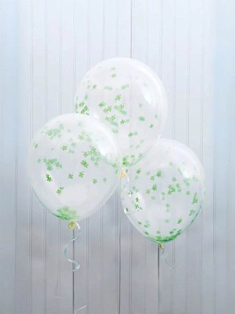 Happy ST Patrick Day Confetti Balloons ( Pack of 5) - thefancydress.co.uk