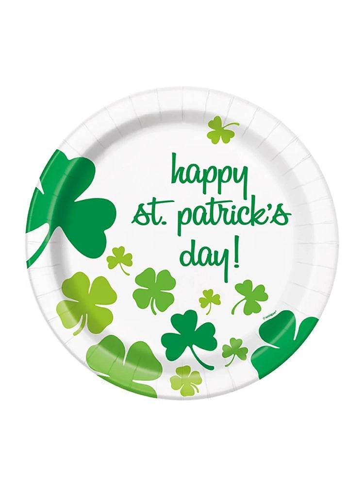 Happy ST Patrick's Day Plates ( Pack of 8) - thefancydress.co.uk