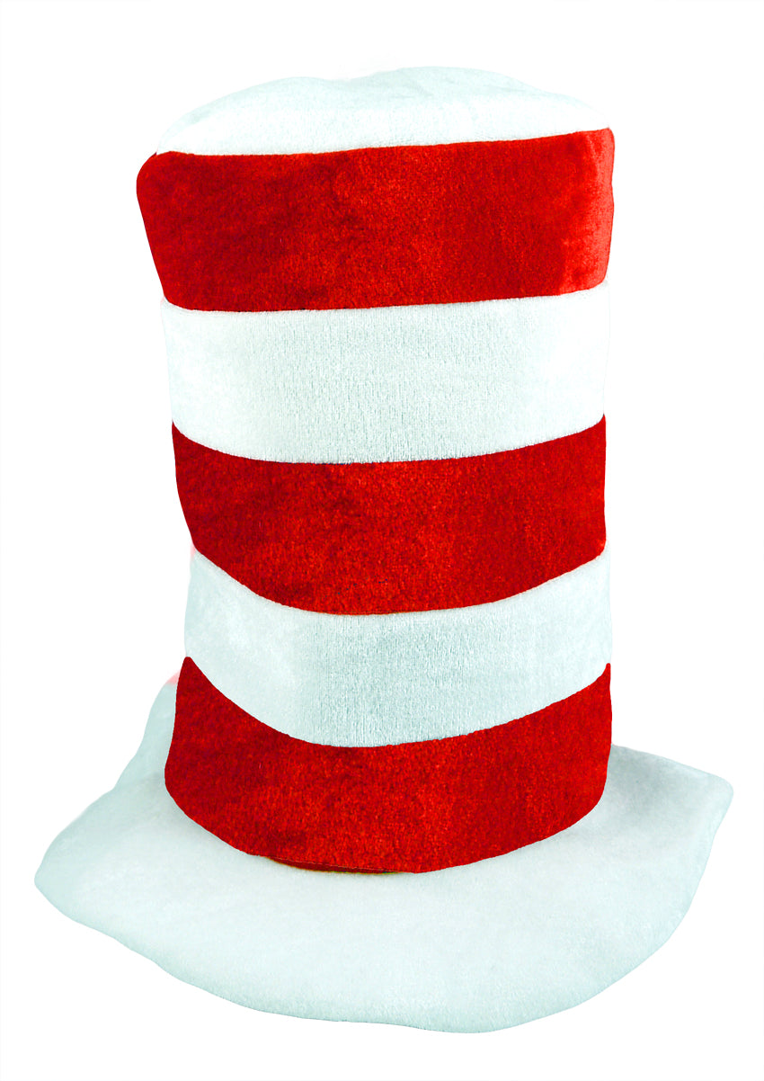 Red & White Striped Tall Top Hat