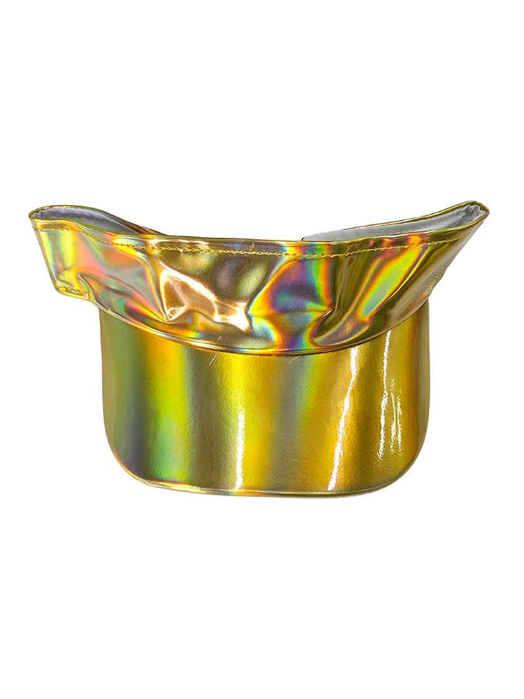Unisex Shiny Gold  Bum Bag and Sun Visor Hat Set