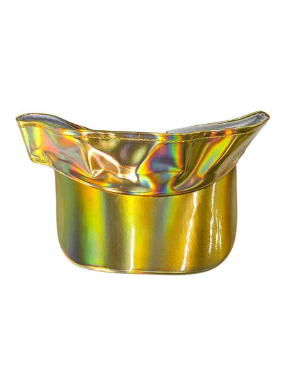 Unisex Shiny Gold  Bum Bag and Sun Visor Hat Set