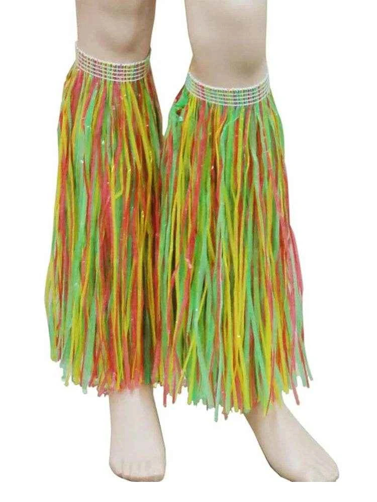 Hawaiian Hula Straw Leg Cuffs