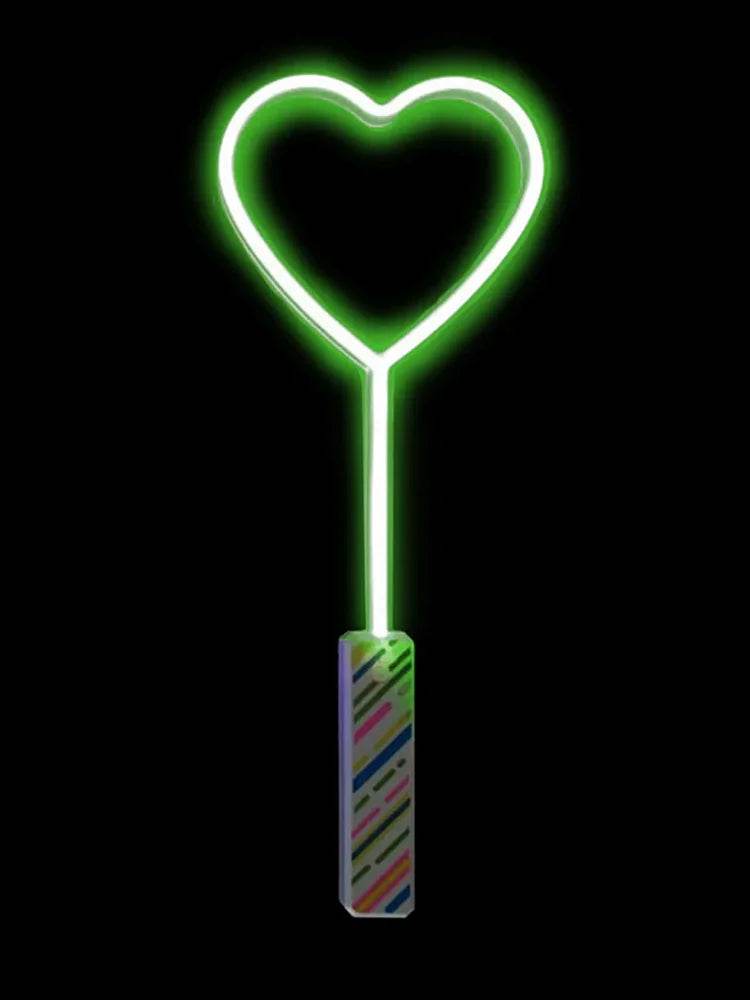 Heart Shape Light Up Wand (Random Color) - thefancydress.co.uk