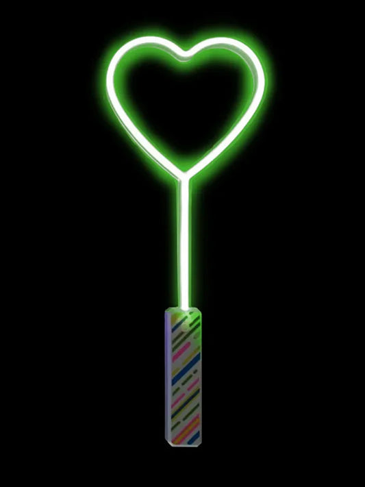Heart Shape Light Up Wand (Random Color) green