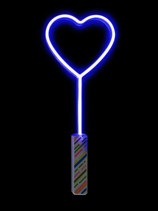 Heart Shape Light Up Wand (Random Color) blue