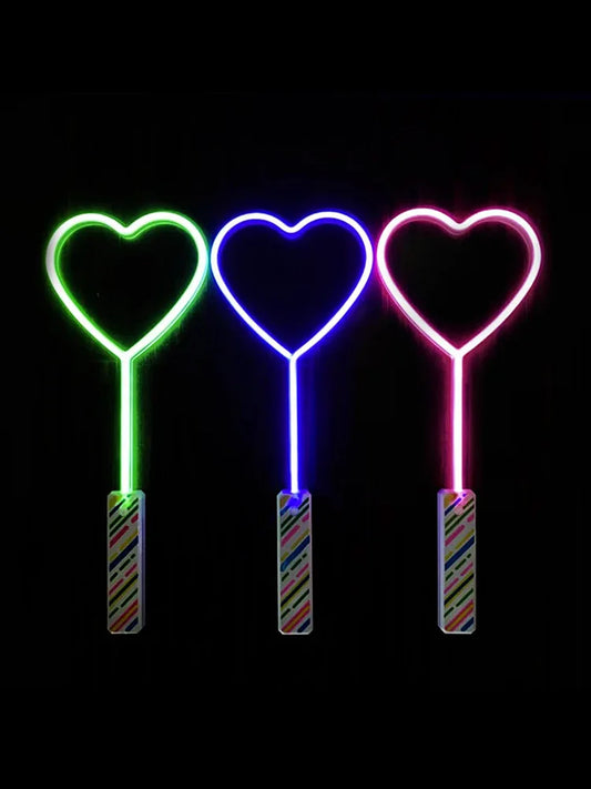 Heart Shape Light Up Wand (Random Color) pack of 3
