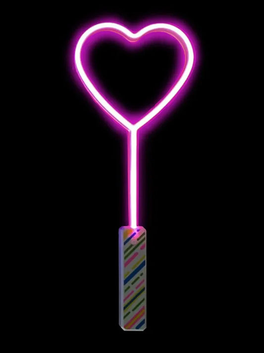 Heart Shape Light Up Wand (Random Color) pink