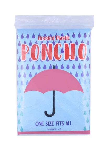 Hooded Plastic Poncho - thefancydress.co.uk
