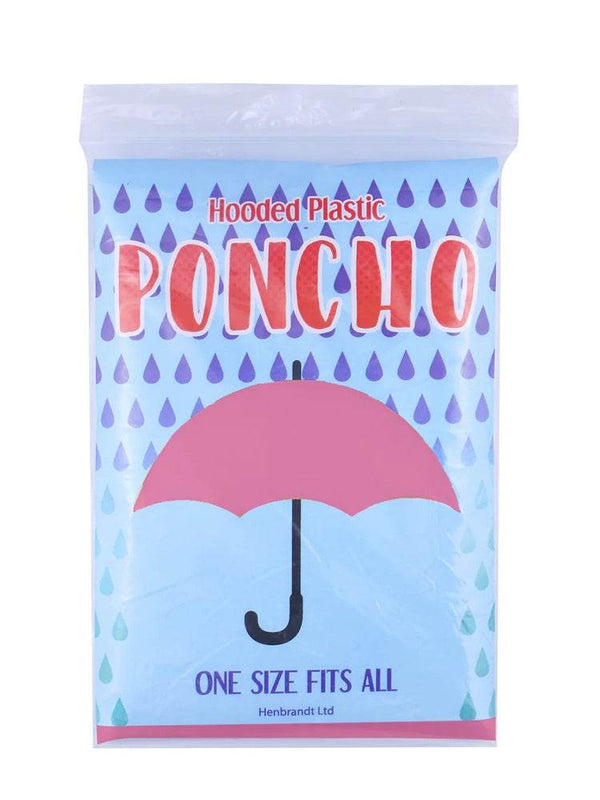 Hooded Plastic Poncho - thefancydress.co.uk