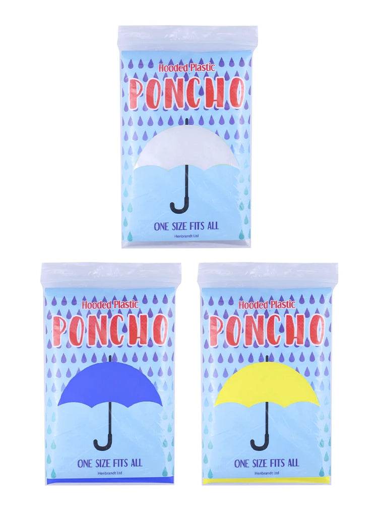Hooded Plastic Poncho - thefancydress.co.uk