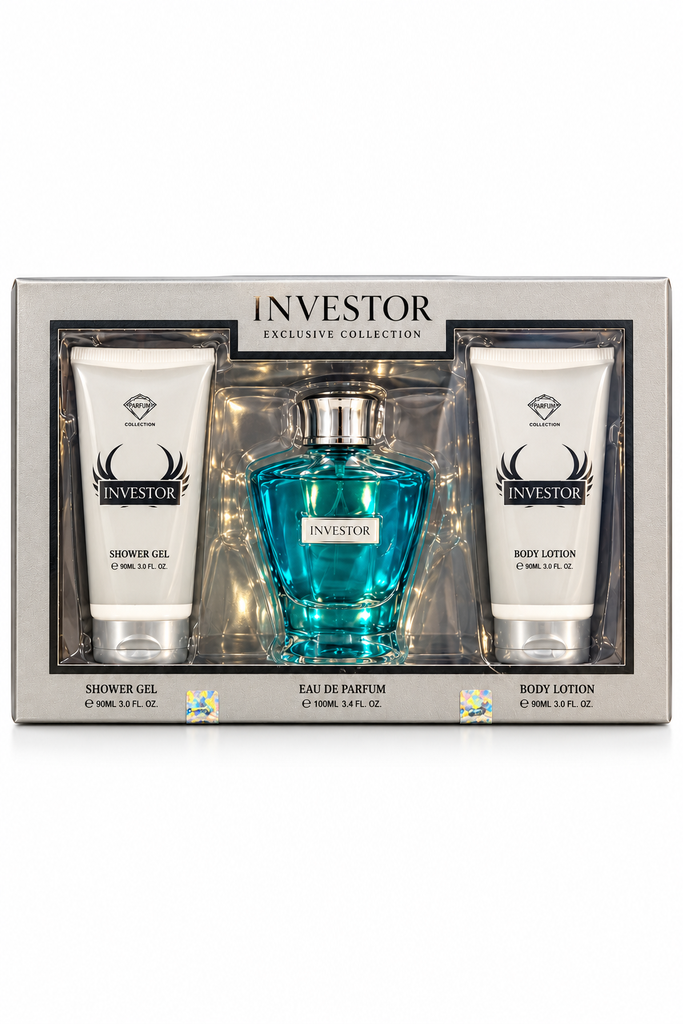 INVESTOR Exclusive Collection Eau De Perfume With Shower Gel & Body Lotion (Set of 3 Pcs)