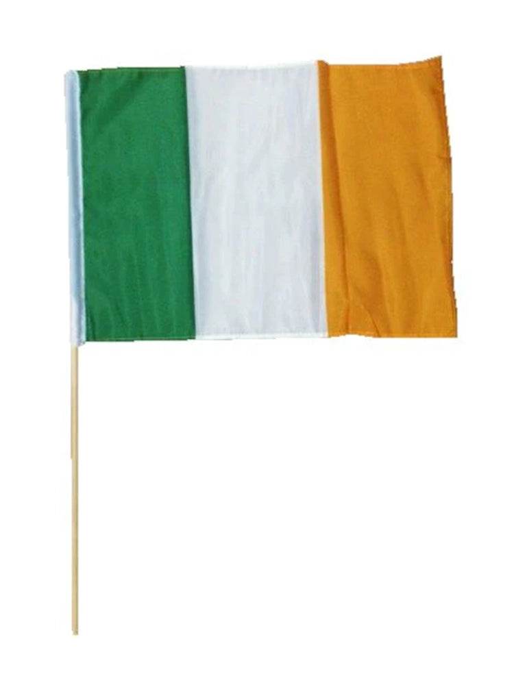 Ireland Flag 45X30cm With Wood Stick - thefancydress.co.uk