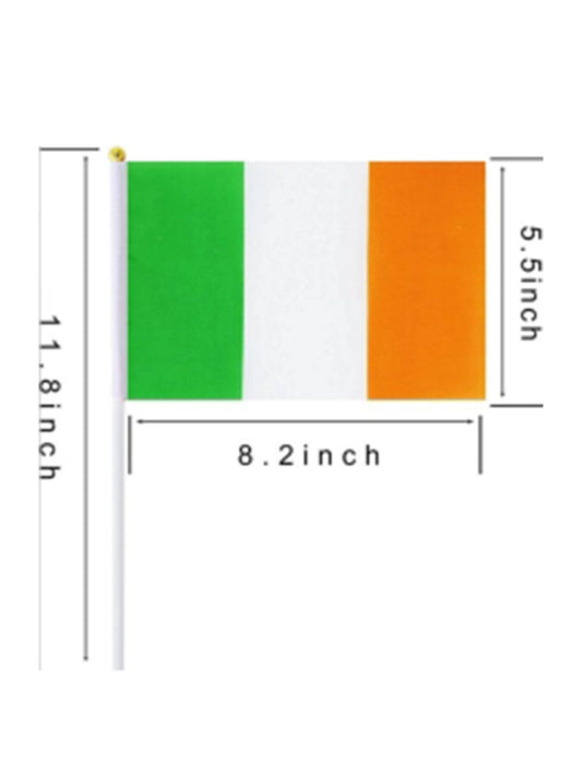 Ireland Flag W/plastic Stick 20x14cm (Pack of 3)