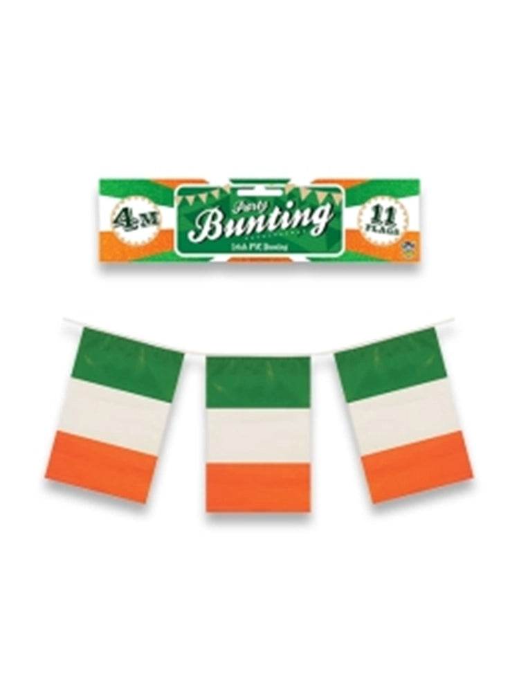 Irish Flag bunting 4m (11 Flags) St Patrick's Day - thefancydress.co.uk