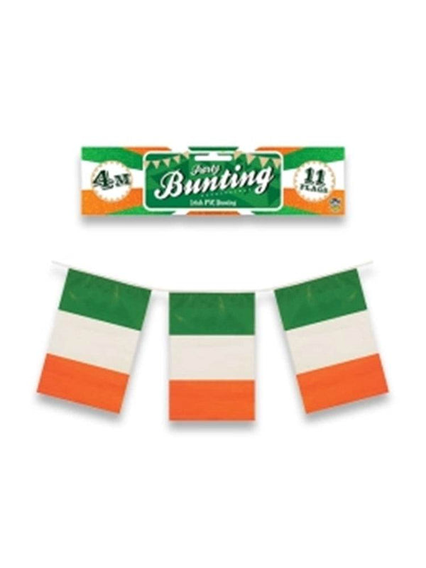 Irish Flag bunting 4m (11 Flags) St Patrick's Day - thefancydress.co.uk