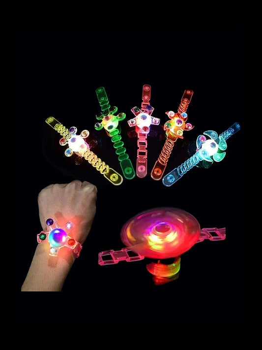 Kid's Assorted Colours Light Up Bracelet Spinner