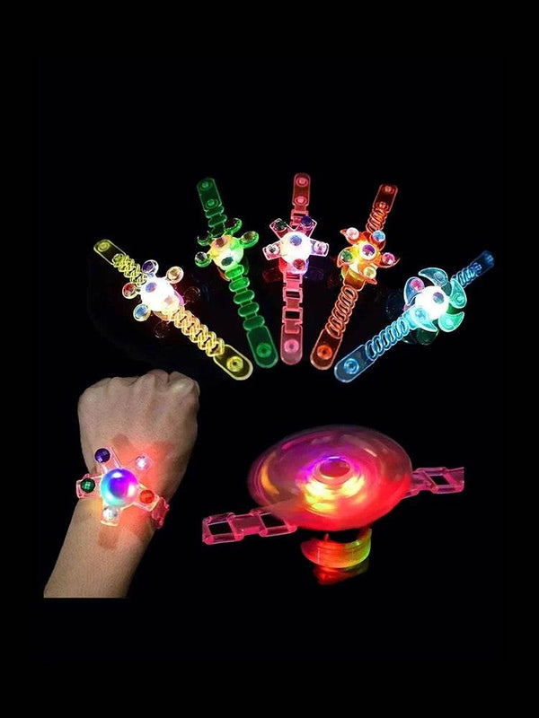 Kid's Assorted Colours Light Up Bracelet Spinner - thefancydress.co.uk
