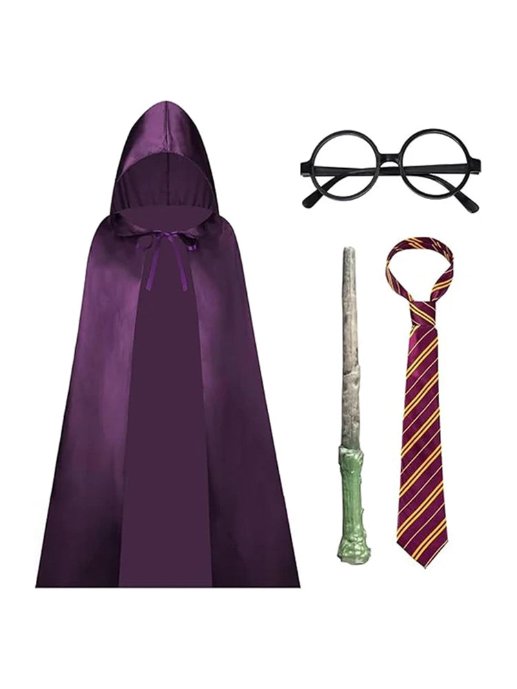 Kids Wizard Costume Set purple