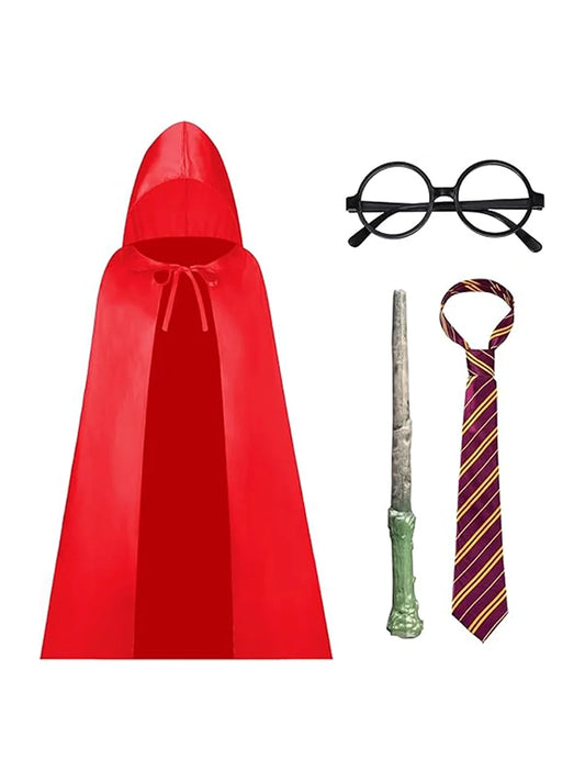 Kids Wizard Costume Set red