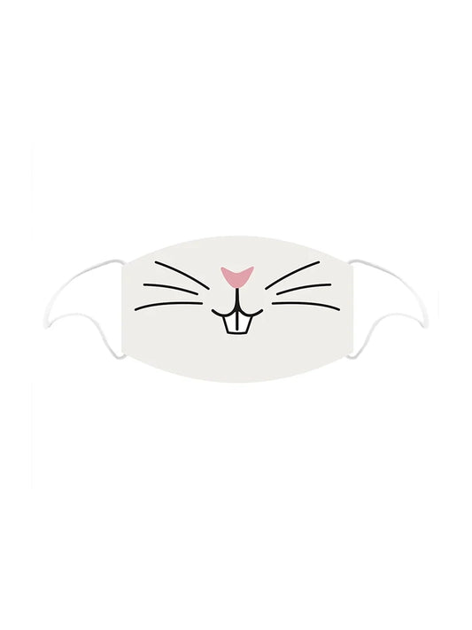 Kitty Printed Cotton Face Covering With Filter Pocket For Girls