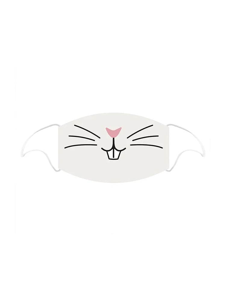 Kitty Printed Cotton Face Covering With Filter Pocket For Girls - thefancydress.co.uk