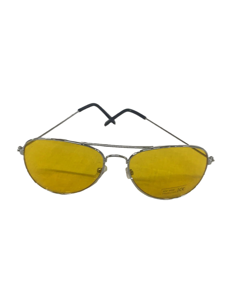 Silver Frame With Yellow Lens Sunglasses