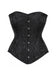 Ladies Brocade Corset Top with Busk black