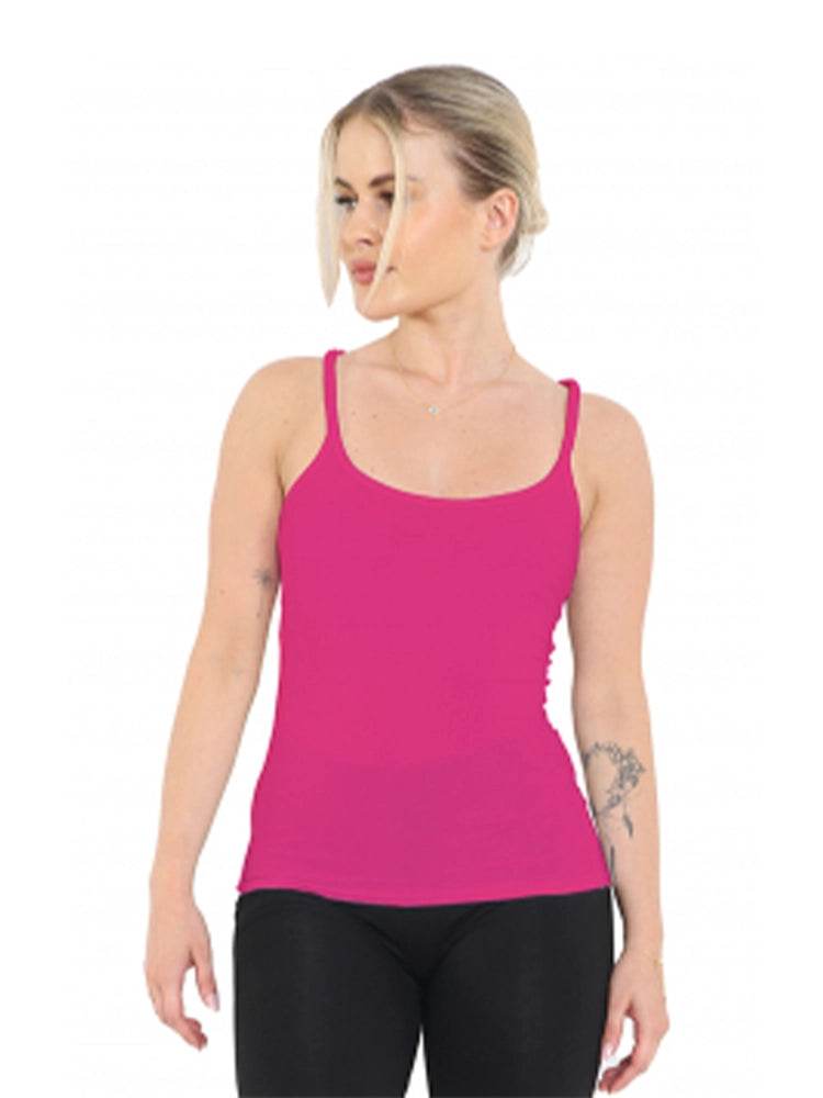 Ladies Cotton Cami Vest Top - thefancydress.co.uk