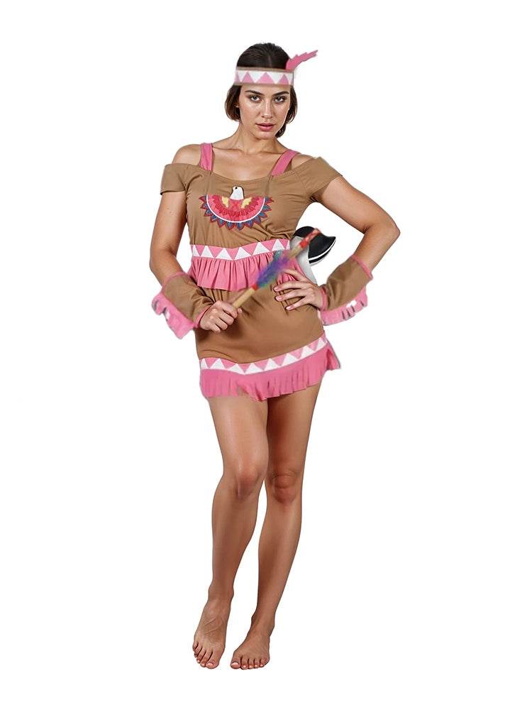Ladies Dancing Squaw Costume Set - thefancydress.co.uk