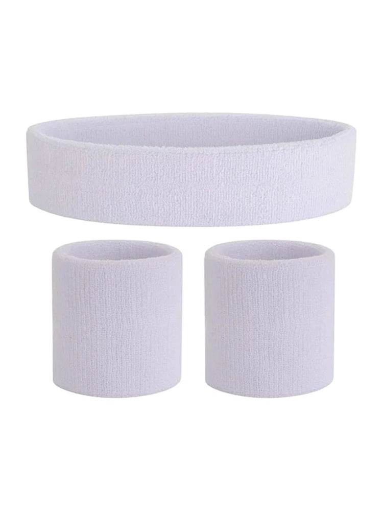 Ladies Gym Exercise Sports Neon Sweat Headband & Wristbands Set - thefancydress.co.uk